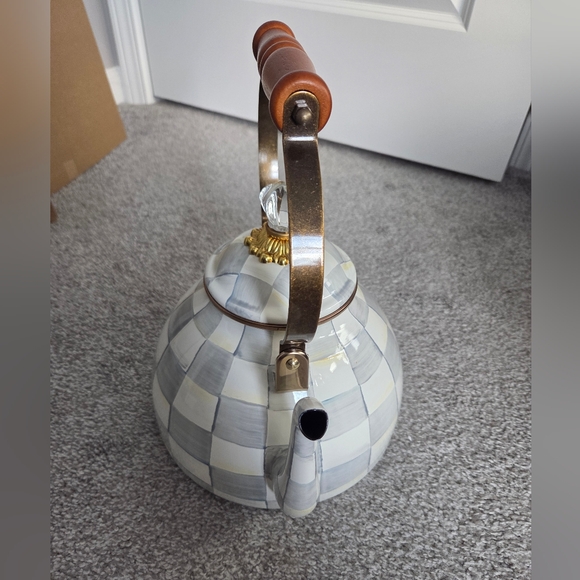 Mackenzie Childs Sterling Check 3 Quart Tea Kettle - Picture 4 of 12